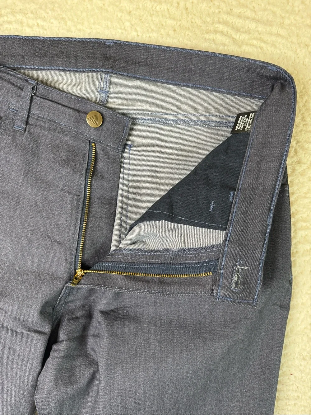 Blue Delta Raw Denim Custom Made USA Jeans Zip Fly Men's Size 31x28